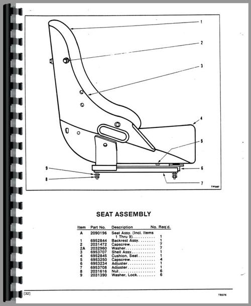 Parts Manual for Trojan 2000 Wheel Loader Sample Page From Manual