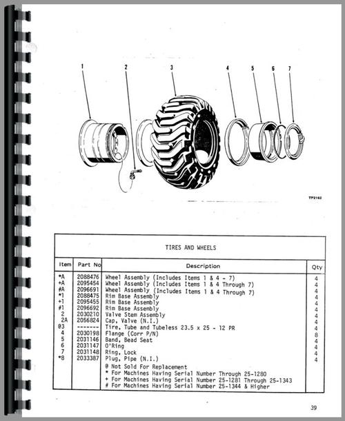 Parts Manual for Trojan 2500 Wheel Loader Sample Page From Manual