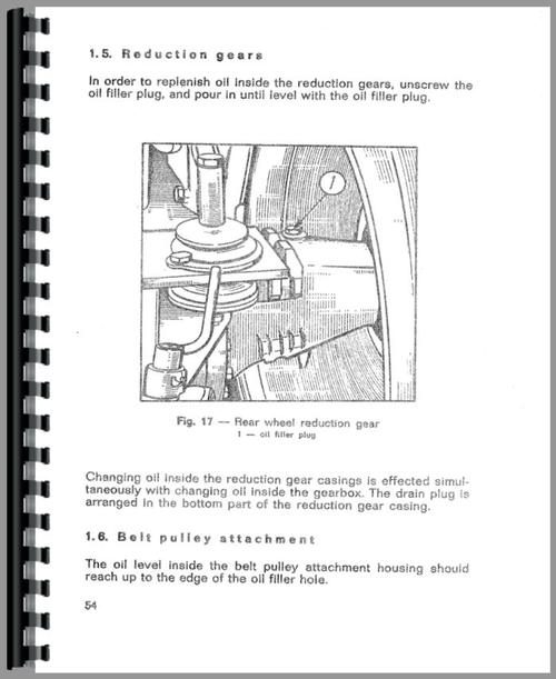 Operators Manual for Ursus C-385 Tractor Sample Page From Manual