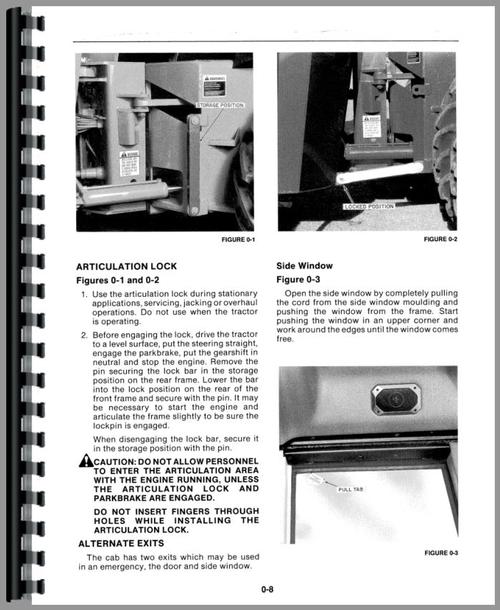 Operators Manual for Versatile 1156 Tractor Sample Page From Manual