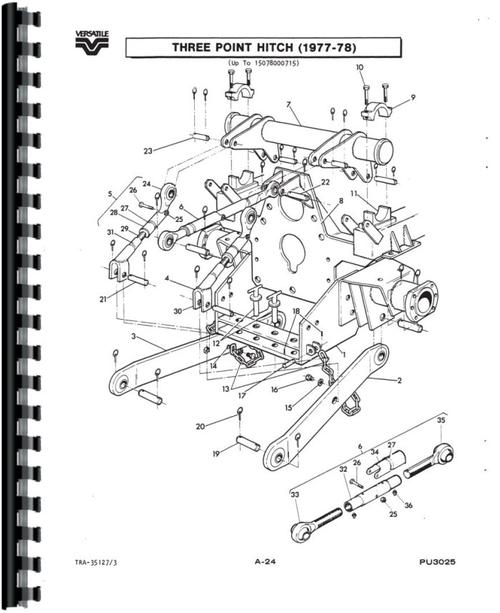 Parts Manual for Versatile 150 Tractor Sample Page From Manual