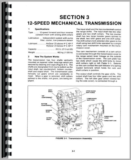 Service Manual for Versatile 376 Tractor Sample Page From Manual