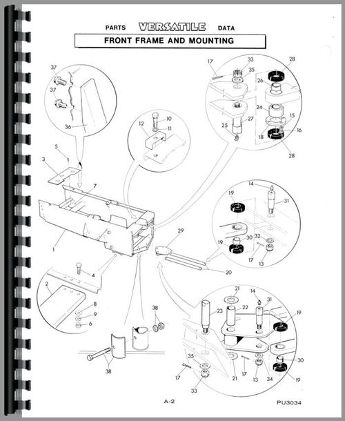 Parts Manual for Versatile 500 Tractor Sample Page From Manual