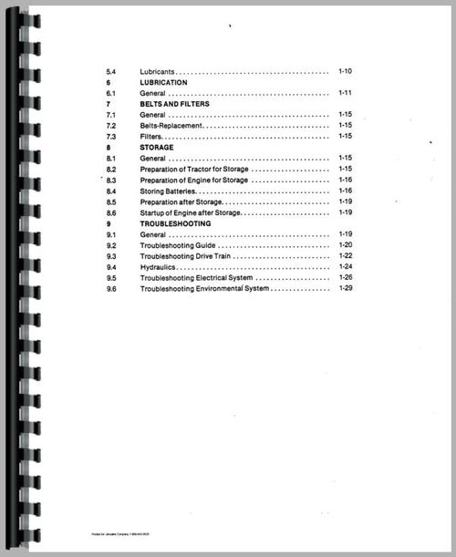 Service Manual for Versatile 800 Tractor Sample Page From Manual