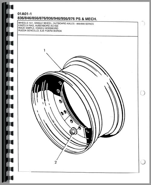 Parts Manual for Versatile 876 Tractor Sample Page From Manual