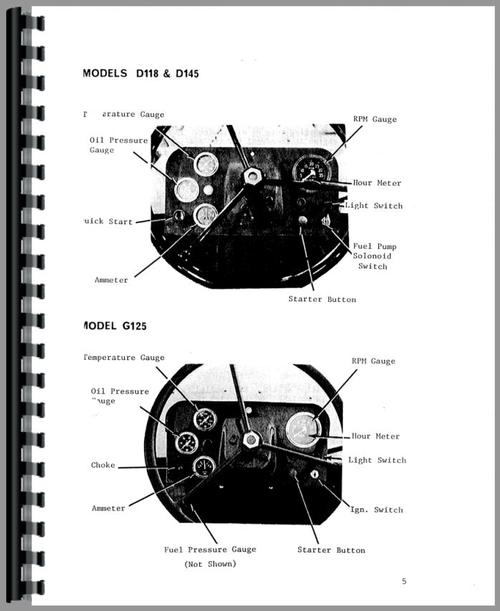 Operators Manual for Versatile D118 Tractor Sample Page From Manual