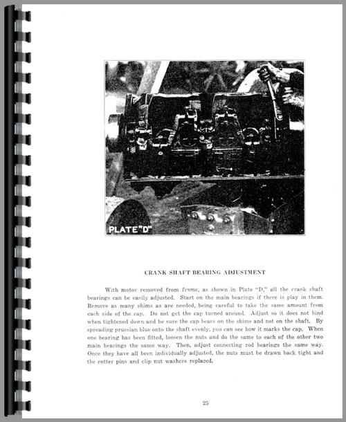 Service Manual for Wallis 20-30 Tractor Sample Page From Manual