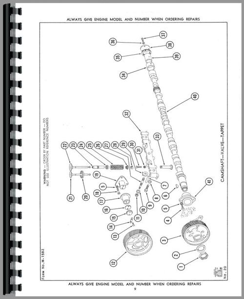 Parts Manual for Waukesha 6SRKR Engine Sample Page From Manual