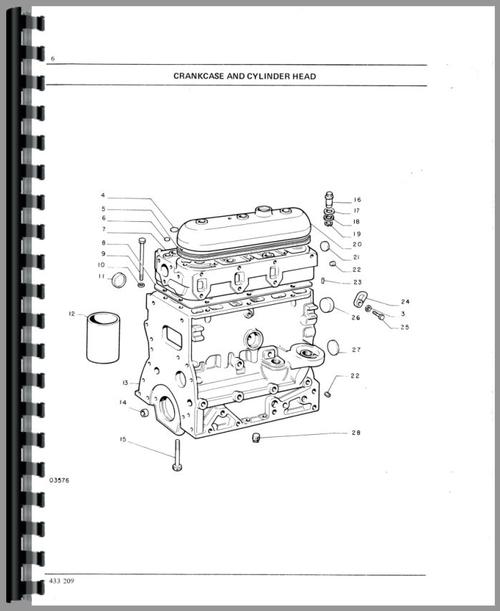 Parts Manual for White 1250A Tractor Sample Page From Manual