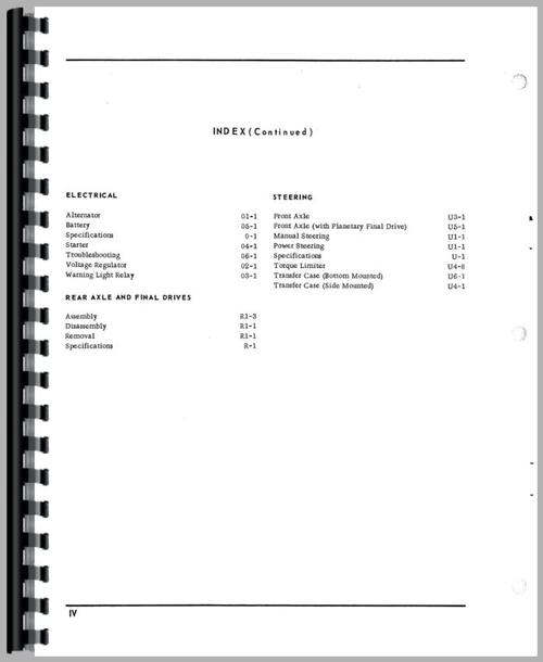 Service Manual for White 1250A Tractor Sample Page From Manual