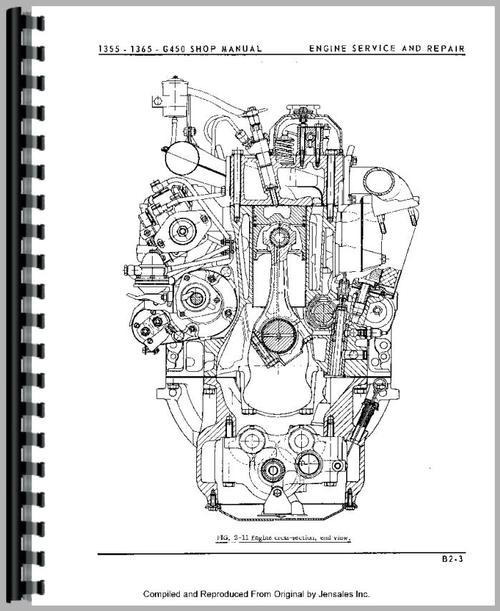 Service Manual for White 1355 Tractor Sample Page From Manual