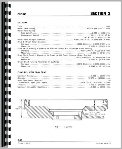 Service Manual for White 2-135 Tractor Sample Page From Manual