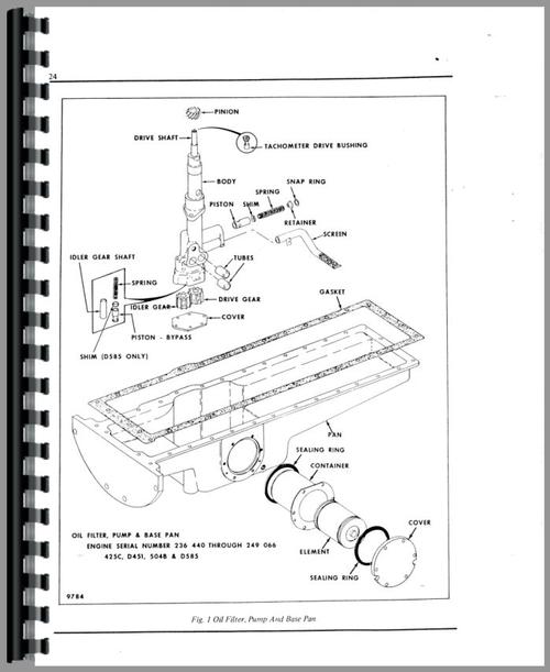 Service Manual for White 2-150 Tractor Sample Page From Manual