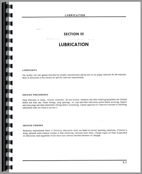 Operators Manual for White 2270 Tractor Sample Page From Manual