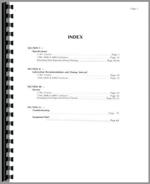 Service Manual for White 2-85 Perkins 6.354 Engine Sample Page From Manual