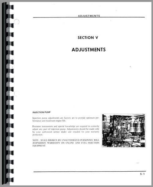 Operators Manual for White 2-85 Tractor Sample Page From Manual