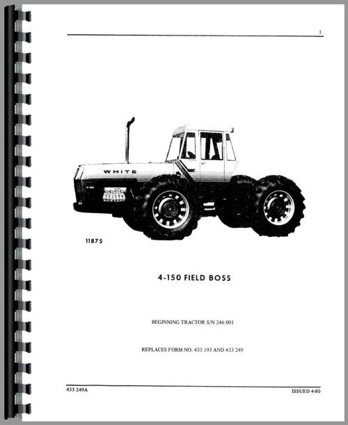 Parts Manual for White 4-150 Tractor Sample Page From Manual