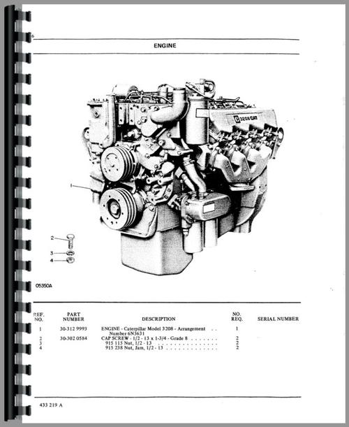 Parts Manual for White 4-180 Tractor Sample Page From Manual