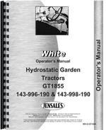 Operators Manual for White GT1855 Lawn & Garden Tractor