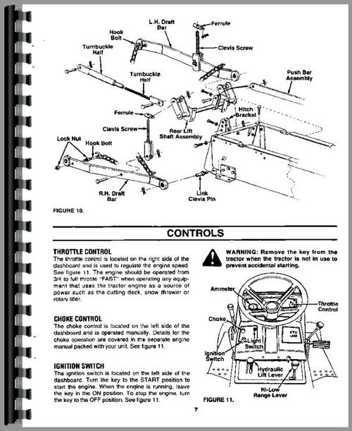 Operators Manual for White GT1855 Lawn & Garden Tractor Sample Page From Manual