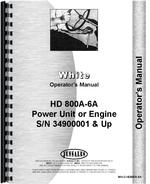 Operators Manual for White HD 800A-6A Power Unit