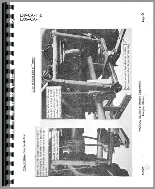 Operators Manual for Woods L306 Mower Attachment Sample Page From Manual