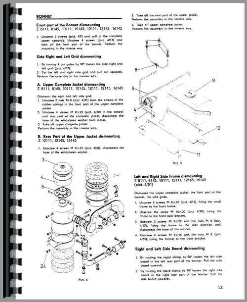 Service Manual for Zetor 10145 Tractor Sample Page From Manual