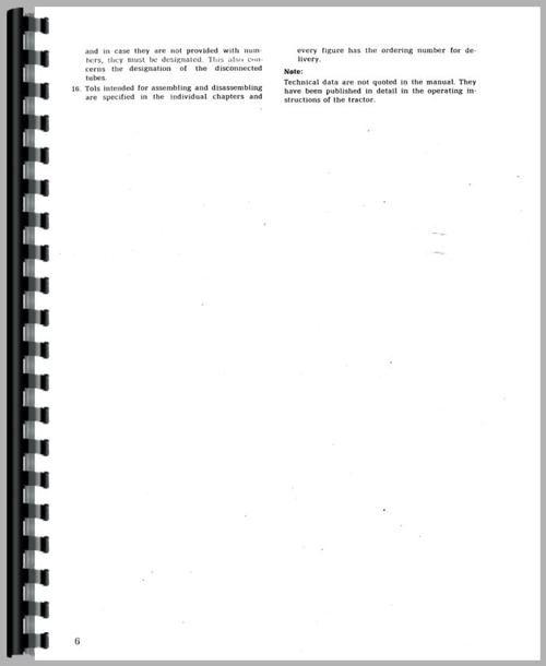 Service Manual for Zetor 6245 Tractor Sample Page From Manual